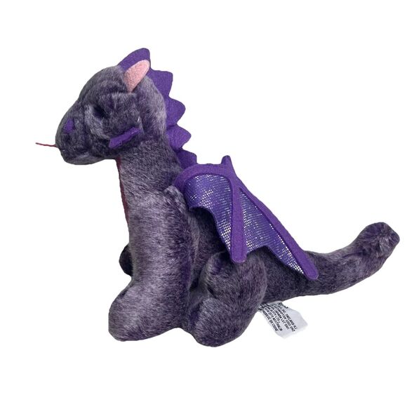 Russ Berrie Purple Pink Dragon Plush Stuffed Animal 7" Tall Collectible Toy - Picture 1 of 16